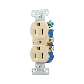 Cooper Wiring Devices on Adapters Cooper Wiring Devices 15 Amp Ivory Duplex Electrical Outlet
