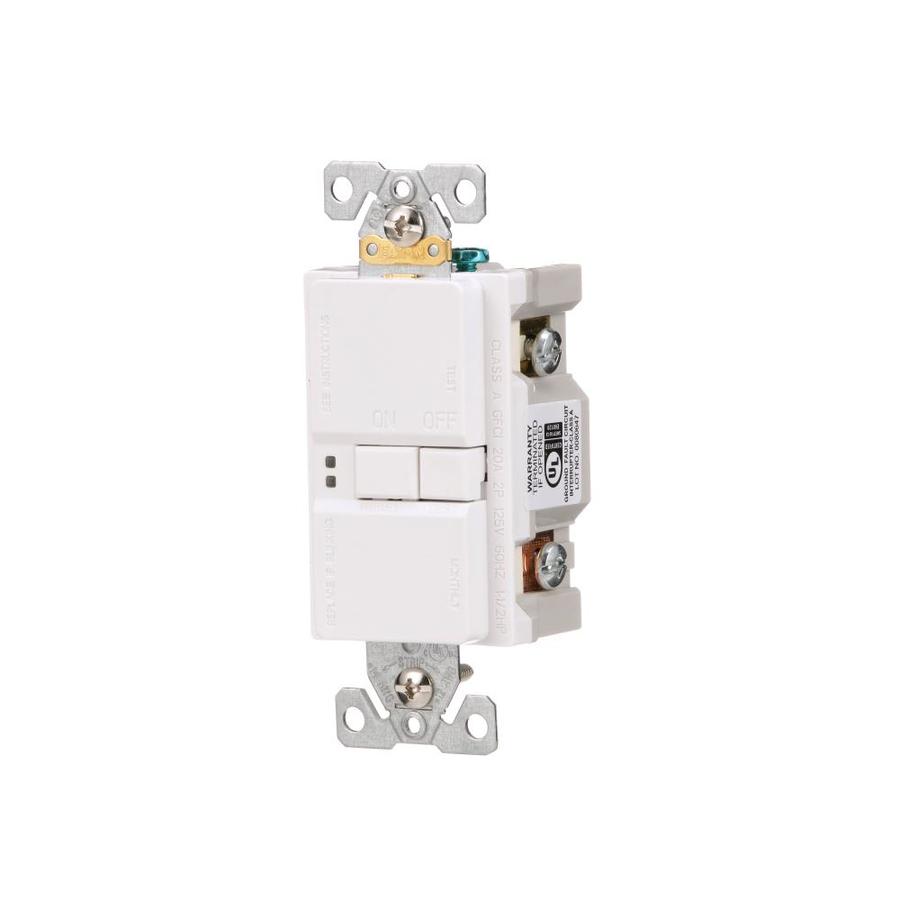 White Cooper Wiring SGFD20W Self-Test Blank Face GFCI Receptacle