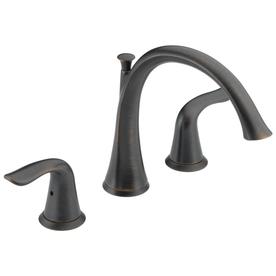 UPC 034449569606 product image for Delta Lahara Venetian Bronze 2-Handle Adjustable Deck Mount Tub Faucet | upcitemdb.com