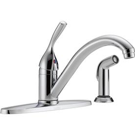 UPC 034449593373 product image for Delta Classic Chrome Low-Arc Kitchen Faucet with Side Spray | upcitemdb.com