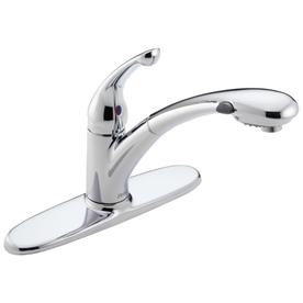 UPC 034449600521 product image for Delta Signature Chrome Pull-Out Kitchen Faucet | upcitemdb.com