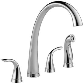 UPC 034449642200 product image for Delta Pilar Waterfall Chrome High-Arc Kitchen Faucet with Side Spray | upcitemdb.com