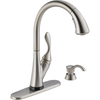 lowes deals on Delta Ashton Touch2O Stainless 1-Handle Pull-Down Kitchen Faucet