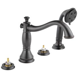 UPC 034449681629 product image for Delta Cassidy Venetian Bronze 2-Handle Adjustable Deck Mount Tub Faucet | upcitemdb.com