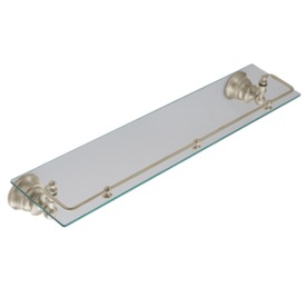 UPC 034584000118 product image for Moen Waterhill 22.76-in x 5.19-in 1 Brushed Nickel Glass Bathroom Shelf | upcitemdb.com