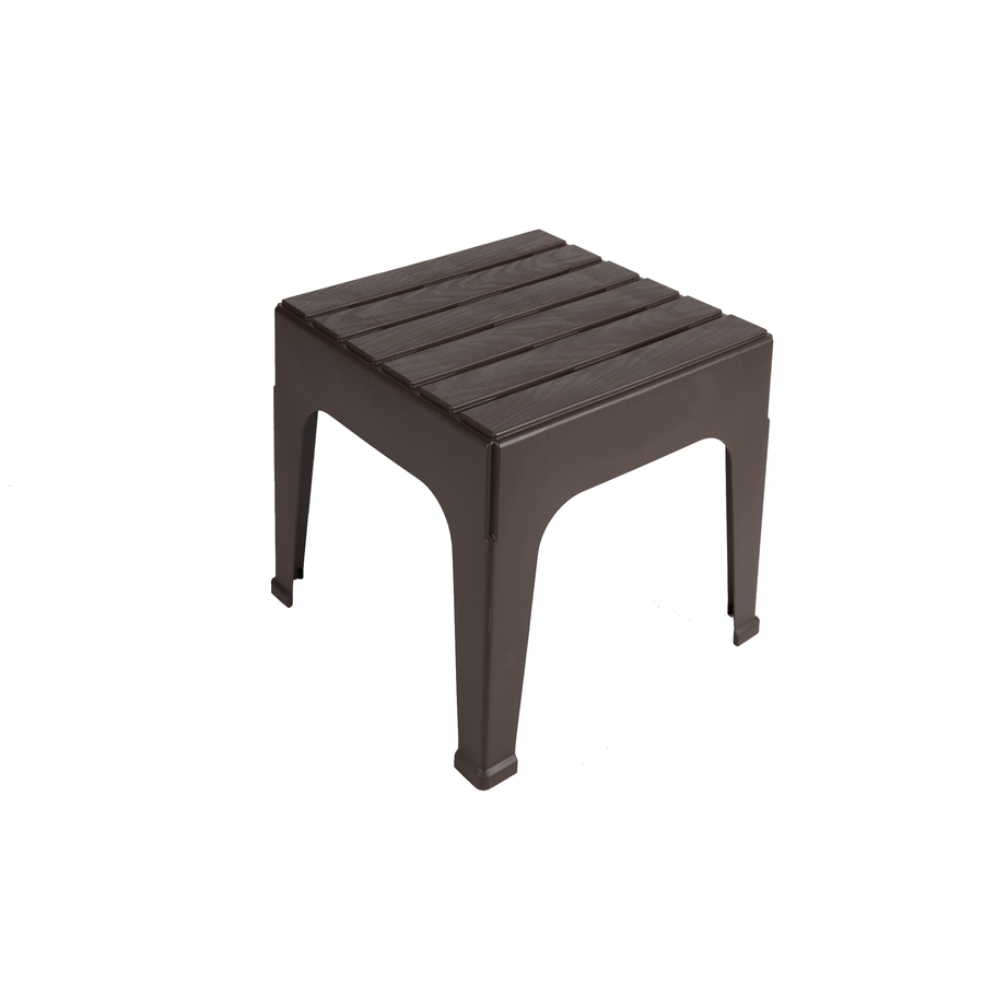 Adams Manufacturing Big Easy Square Outdoor End Table 18 9 In W X 18 9 In L In The Patio Tables Department At Lowes Com