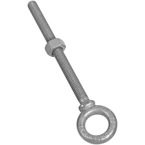 Zoomed: Stanley-National Hardware 1/4" Galvanized Coarse-Thread Eye Bolt