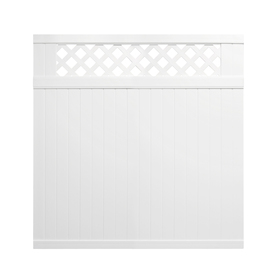 white lattice fence topper