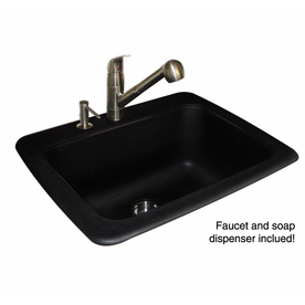 Franke USA 22-in x 25-in Single-Basin Composite Drop-In Kitchen Sink ...