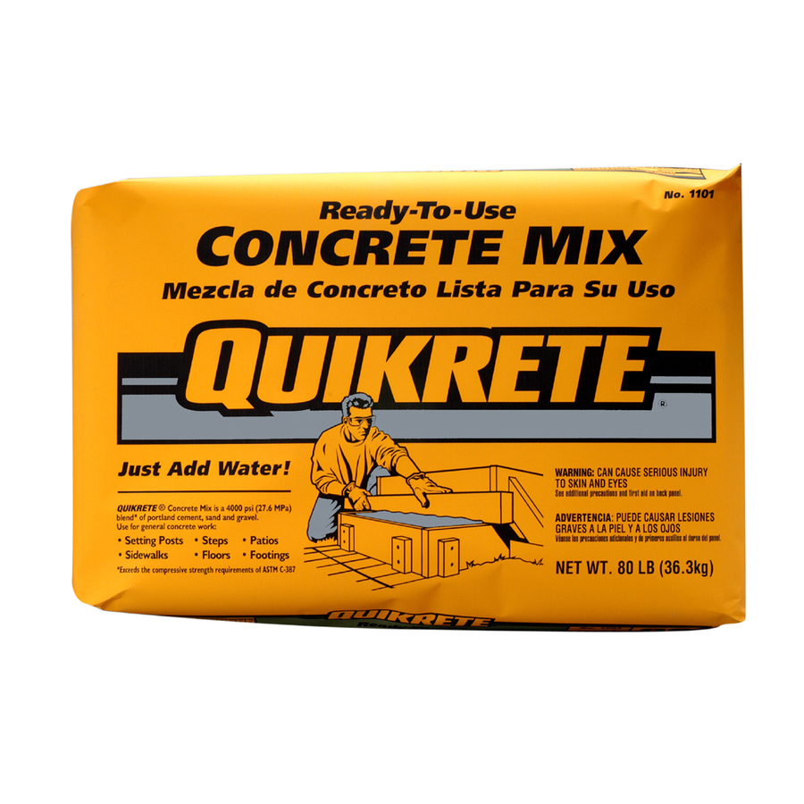 Shop QUIKRETE 80 -lb Gray High Strength Concrete Mix at Lowes.com