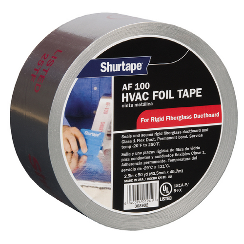 Zoomed: Shurtape 2.5" x 50 yd. HVAC Foil Tape