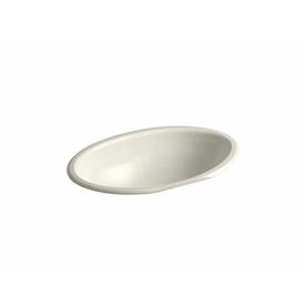 Shop KOHLER Vintage Almond Undermount Oval Bathroom Sink with Overflow ...