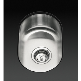 Kohler K-3338 Undertone Small Undercounter Kitchen Sink: 3338-NA Stainless Steel Sink