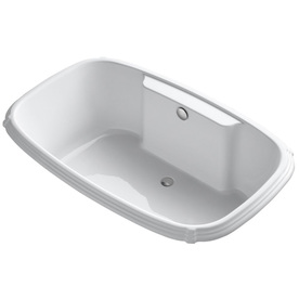 UPC 040688278650 product image for KOHLER Portrait White Acrylic Oval Drop-In Bathtub with Back Center Drain (Commo | upcitemdb.com