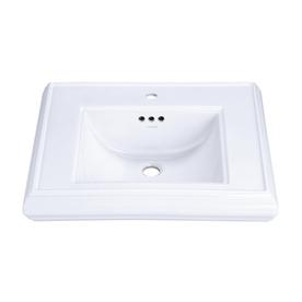 UPC 040688675992 product image for KOHLER Memoirs 24-in L x 19.75-in W White Fire Clay Rectangular Pedestal Sink To | upcitemdb.com