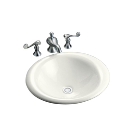 UPC 040688720067 product image for KOHLER Iron Bell White Cast Iron Drop-In Oval Bathroom Sink | upcitemdb.com