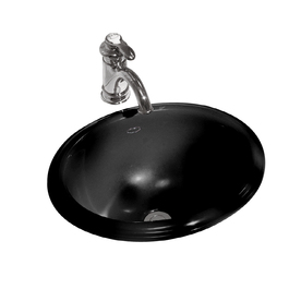 ... KOHLER Intaglio Black Black Drop-In Oval Bathroom Sink at Lowes.com