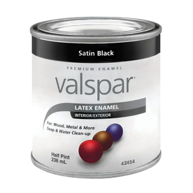 UPC 042397594038 product image for Valspar 8-fl oz Exterior Satin Satin Black Latex-Base Paint | upcitemdb.com