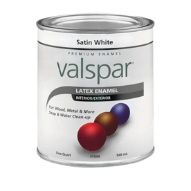 UPC 042397594151 product image for Valspar 32-fl oz Exterior Satin Satin White Latex-Base Paint | upcitemdb.com