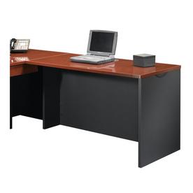 Shop Sauder Via Classic Cherry/Soft Black Executive Desk at Lowes.com