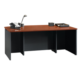 UPC 042666024747 product image for Sauder Via Classic Cherry/Soft Black Executive Desk | upcitemdb.com