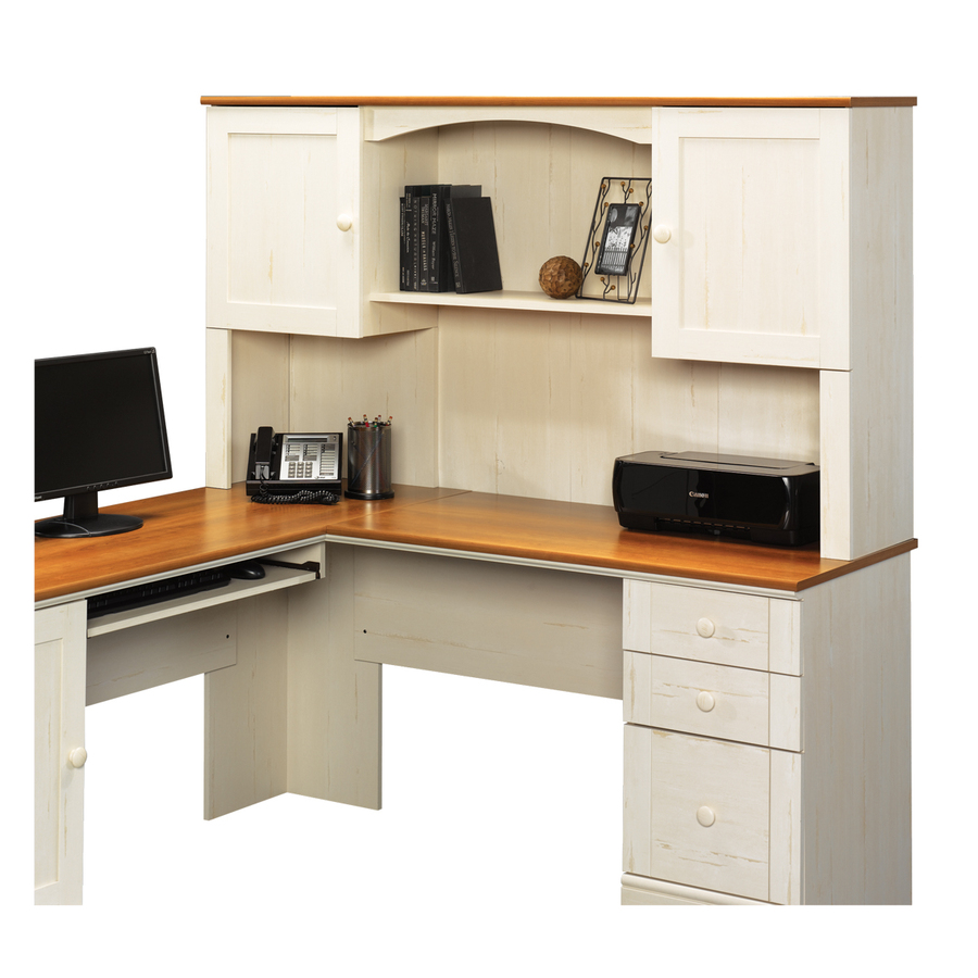White L-shaped Desk