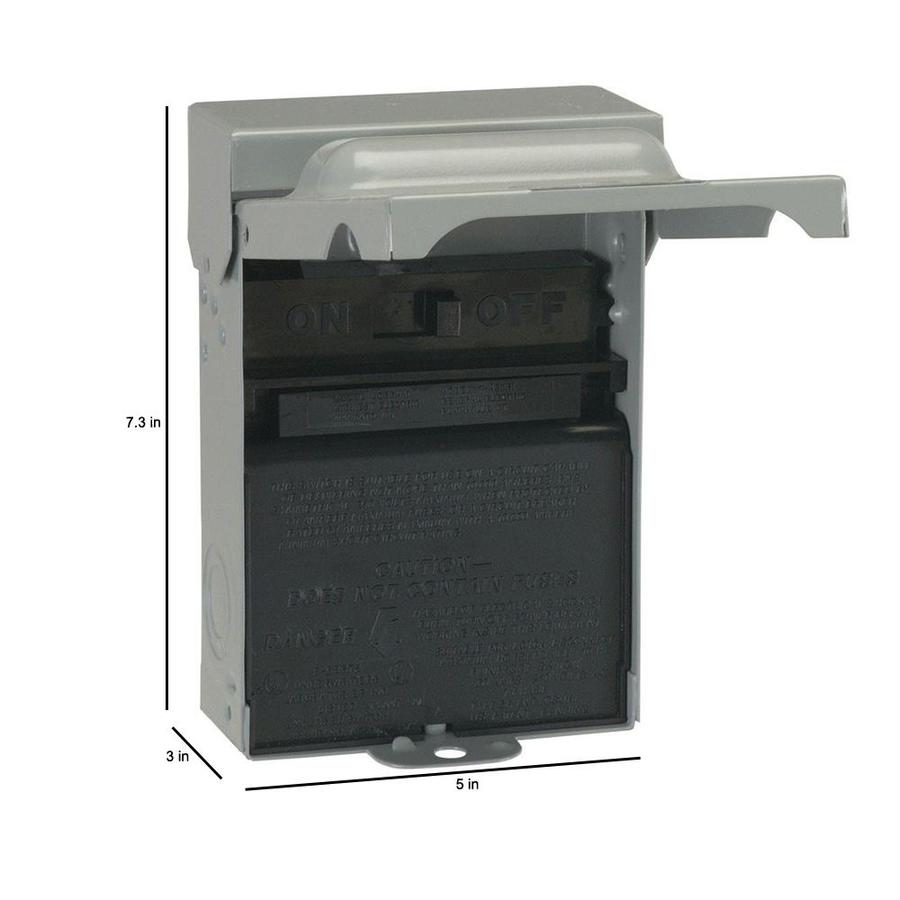 GE 60-Amp Non-Fusible Enclosed Molded Case Switch Disconnect in the Electrical Disconnects department at Lowes.com | Ge Tfn60rcp Ac Disconnect Wiring Diagram | | Lowe's