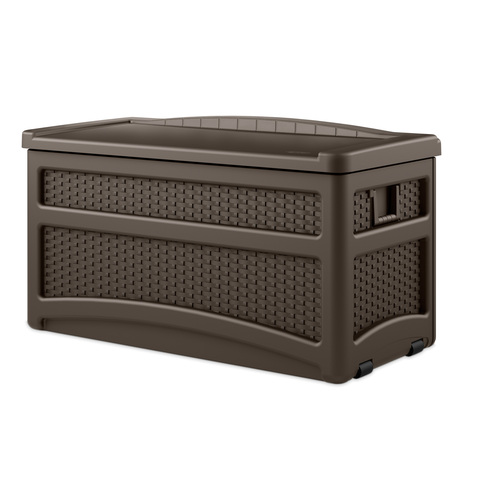 Suncast Resin Wicker Storage Deck Box from Lowes Storage Furniture Outdoor