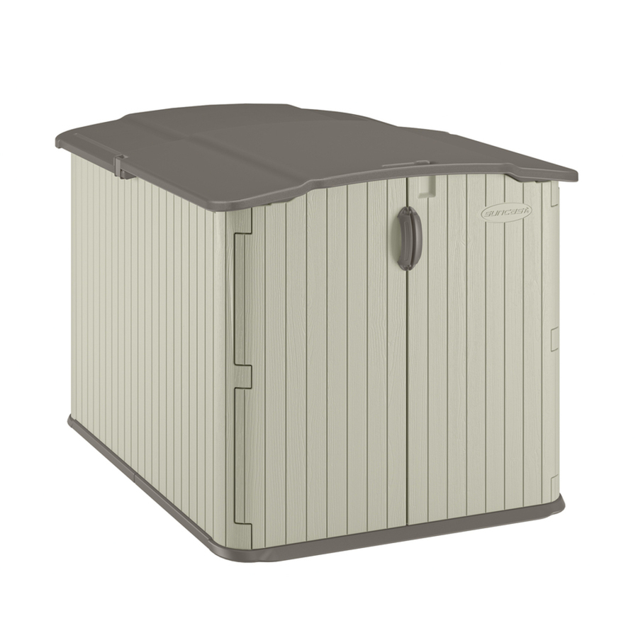 Shop Suncast Vanilla Resin Outdoor Storage Shed (Common: 57-in x 79 ...