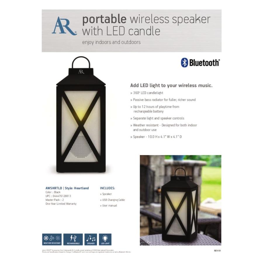 ar portable wireless speaker with led candle