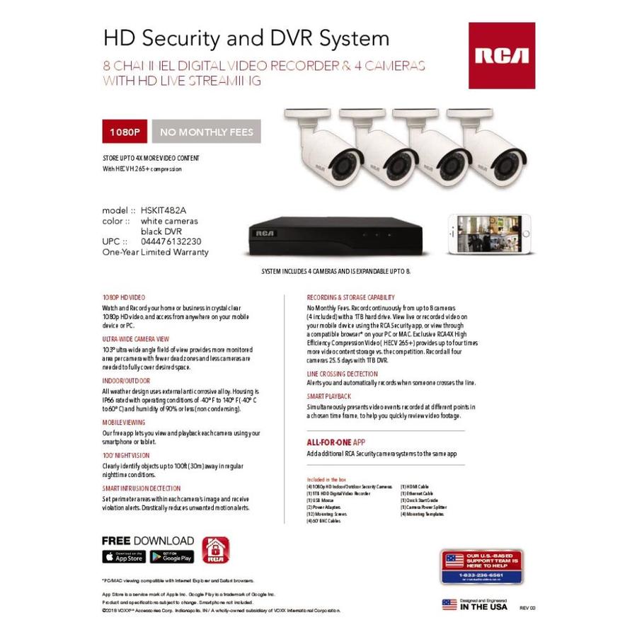 rca hd home security and dvr system