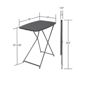 Gray 1 Pack Folding Table, COSCO 18/” x 26/” Adjustable Height Activity Renewed
