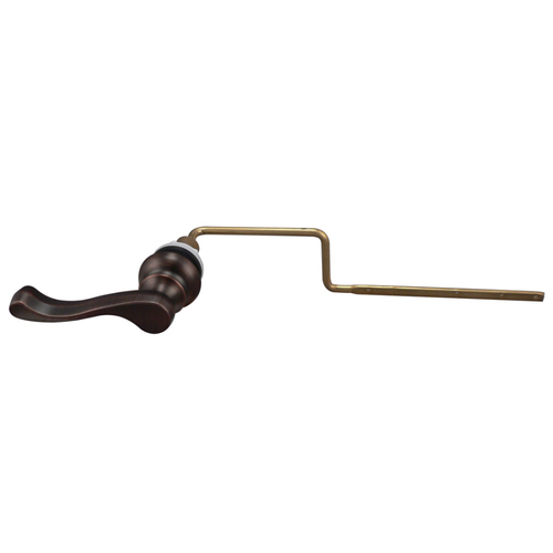 Zoomed: Plumb Pak Venetian Bronze Latch Door Style Tank Lever