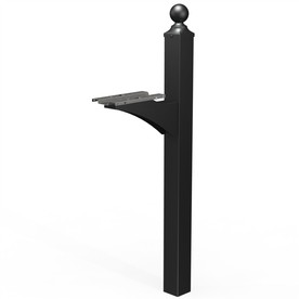 UPC 046462009076 product image for PostMaster Black Steel Mailbox Post | upcitemdb.com