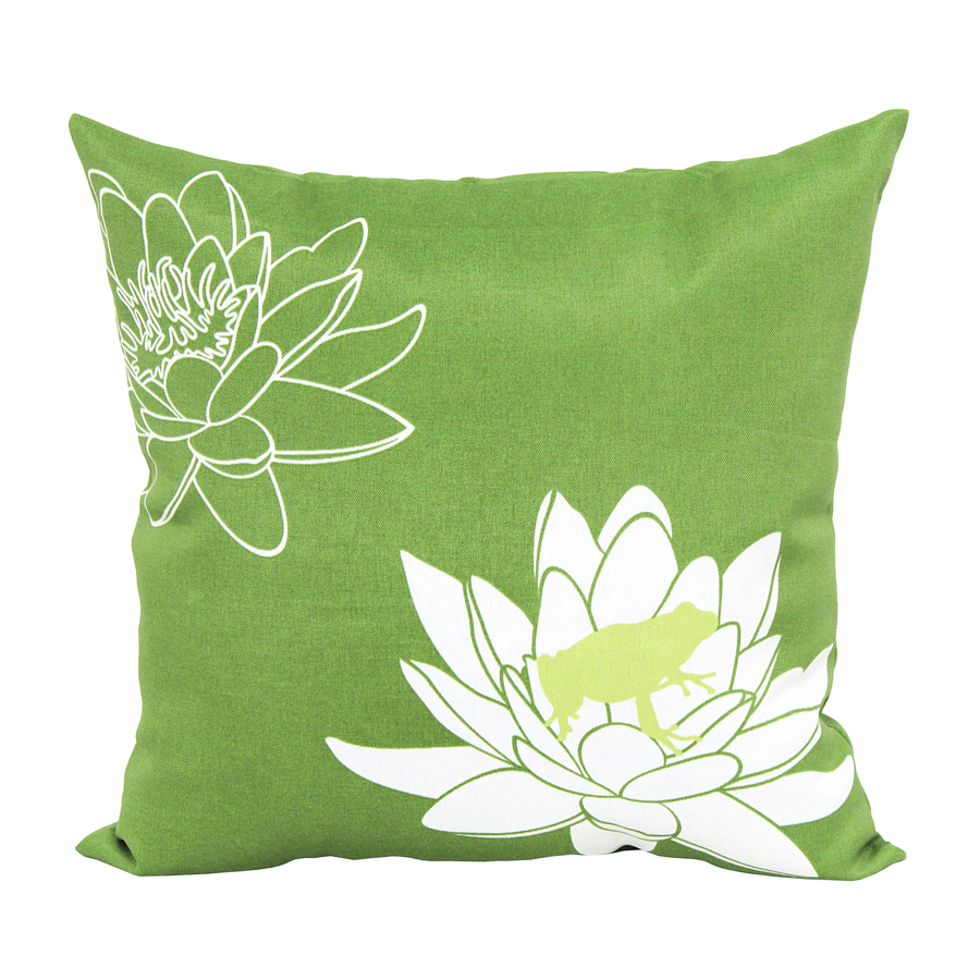 Shop Garden Treasures Green UV-Protected Square Outdoor Decorative Pillow at Lowes.com