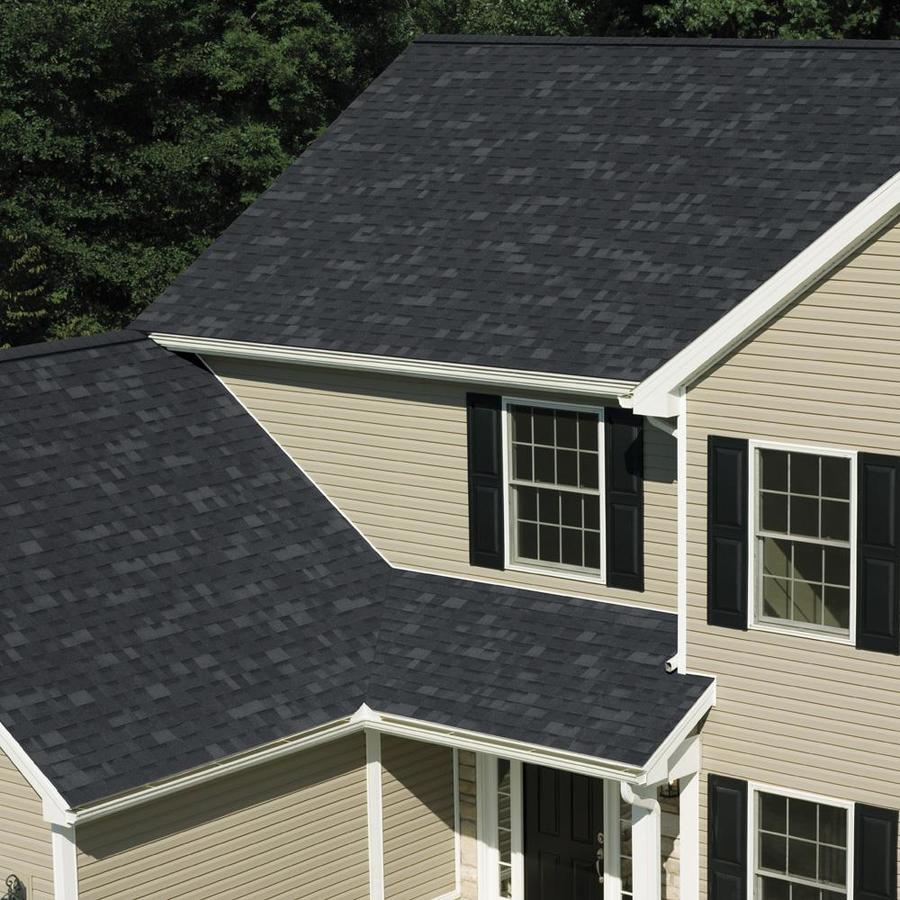 Owens Corning Oakridge 32 8 Sq Ft Onyx Black Laminated Architectural Roof Shingles In The Roof Shingles Department At Lowes Com