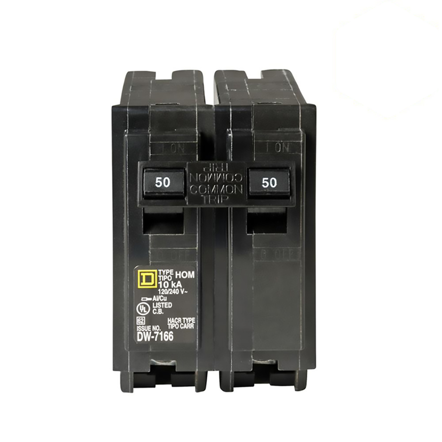 Shop Square D Homeline 50-Amp Double-Pole Circuit Breaker at Lowes.com 50 Amp Double Pole Double Throw Switch