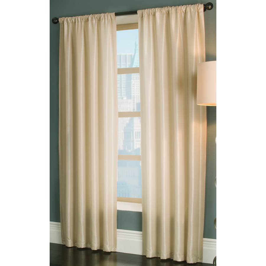 Allen Roth Florence 84 In L Solid Cream Rod Pocket Window