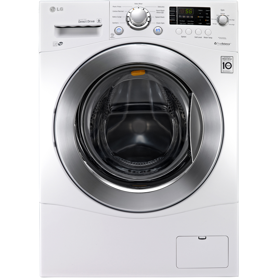 Shop LG 2 3 cu Ft High Efficiency Stackable Front Load Washer White 
