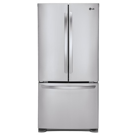 LG 20.7-cu ft French Door Counter-Depth Refrigerator with Single Ice Maker (Stainless Steel) ENERGY STAR LFC21776ST