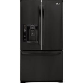 UPC 048231784429 product image for LG 27.6-cu ft French Door Refrigerator with Single Ice Maker (Smooth Black) ENER | upcitemdb.com