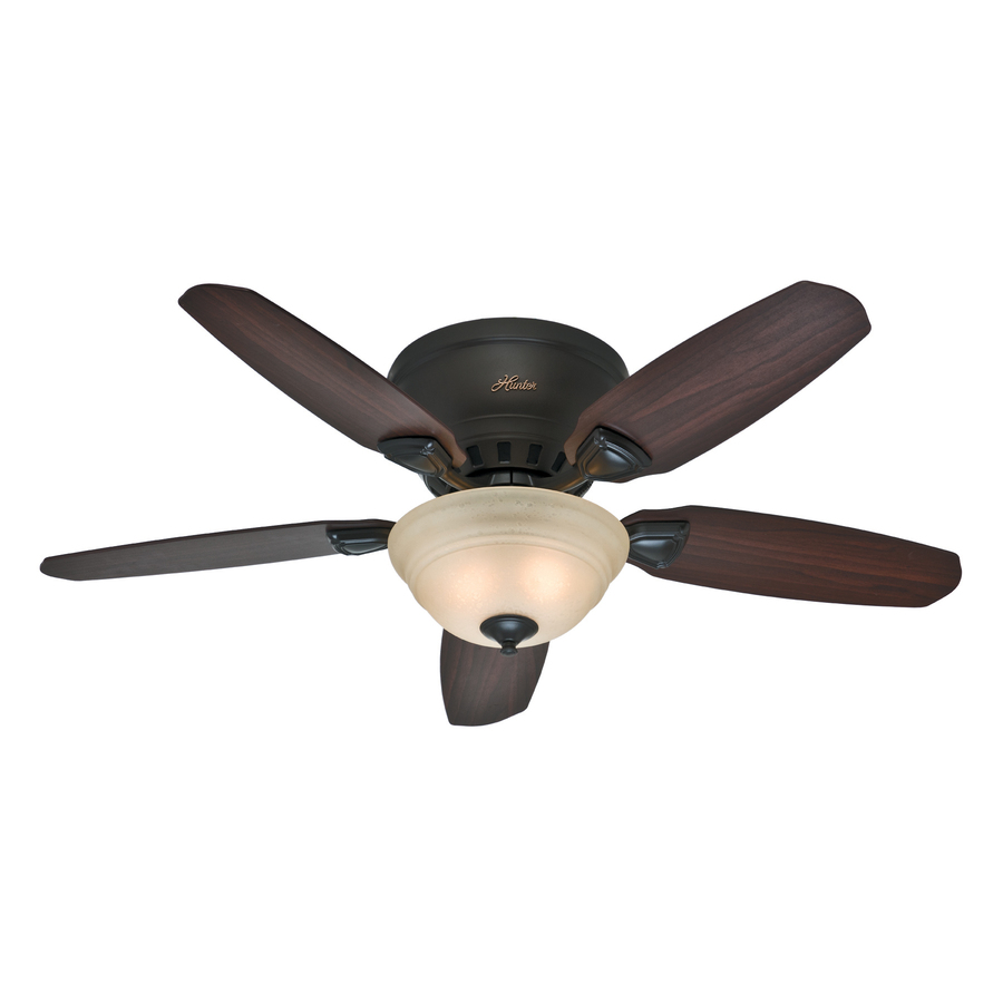 in Premier Bronze Flush Mount Ceiling Fan with Light Kit at Lowes com