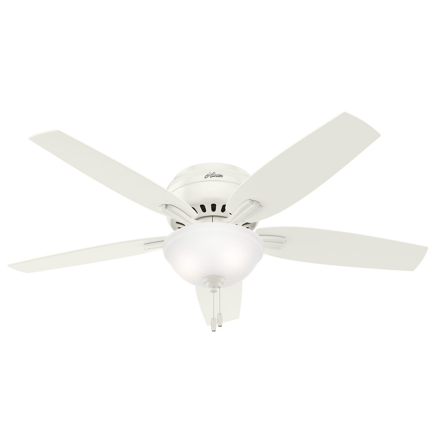 Hunter Newsome 52 In Fresh White Flush Mount Indoor Residential