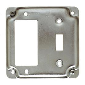 UPC 050169999899 product image for Raco 2-Gang Square Metal Electrical Box Cover | upcitemdb.com