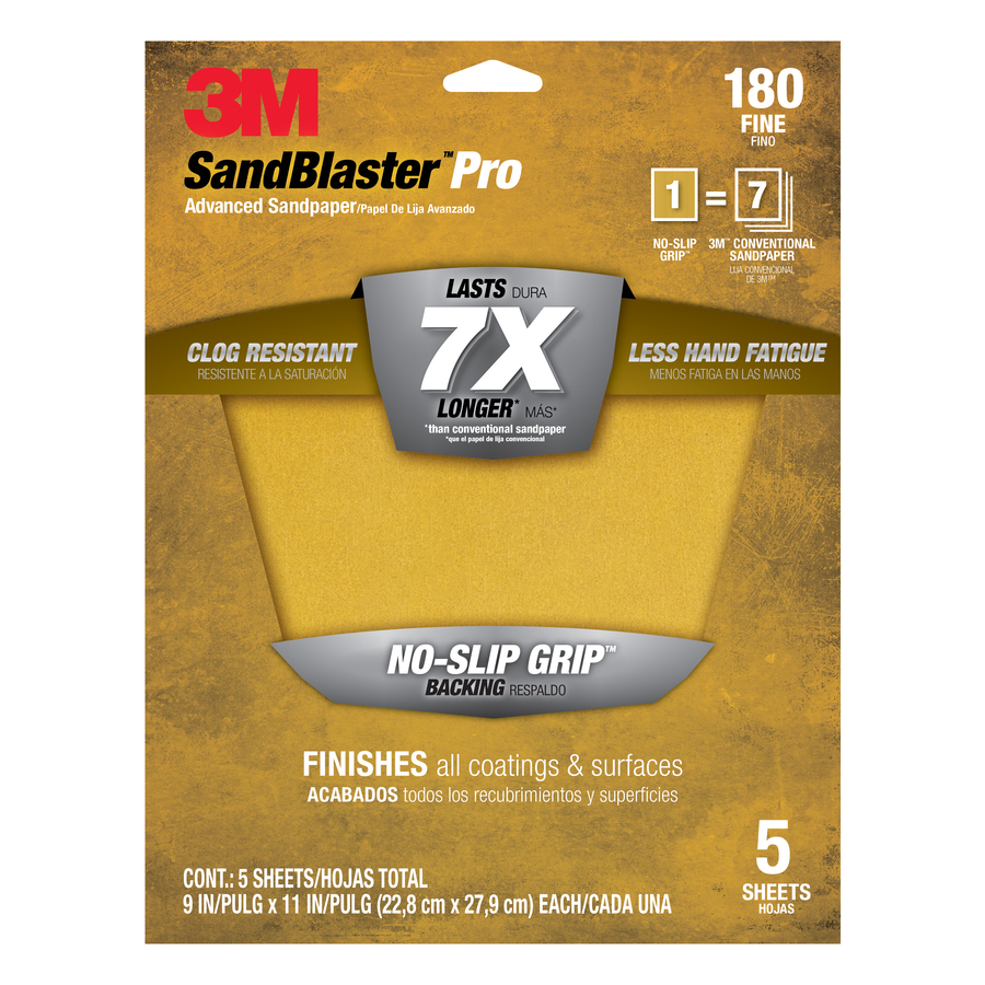 3M Sandblaster Lot de 9 Feuilles Abrasives pour Pr/épration P120