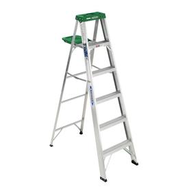 UPC 051751010251 product image for Werner 6-ft Aluminum 225-lb Type II Step Ladder | upcitemdb.com