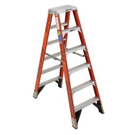 UPC 051751011555 product image for Werner 6-ft Fiberglass 375-lb Type IAA Twin-Step Ladder | upcitemdb.com