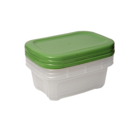 BELLA Contemporary Storage 4-Count Plastic 4pk. 5.5 Quart Storage Set