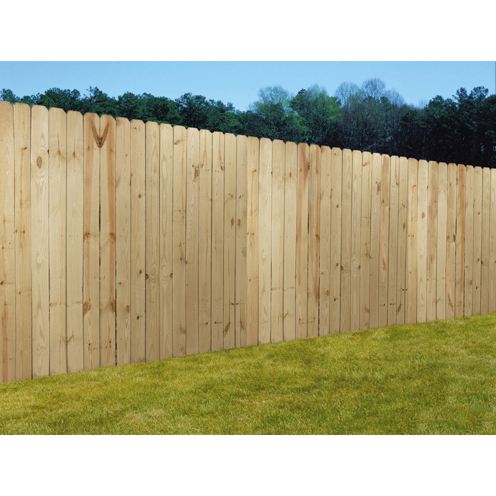 Shop Wood Fencing 6x8 Prime Dog Ear Panel Fence with 5-1/2 ...