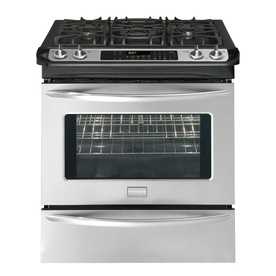 Frigidaire Gallery 3065 Series 30-in Deep Recessed 4.2 cu ft Self-Cleaning Convection Single Oven Dual Fuel Range (Stainless Steel) FGDS3065KF